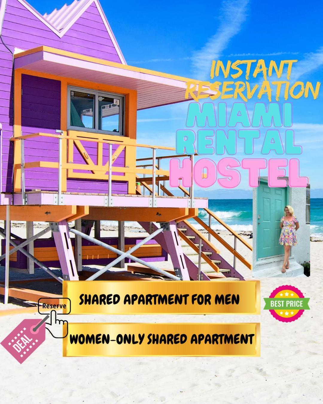 103 Miami Shared Rooms For Men Central Comfortable, Affordable Zewnętrze zdjęcie